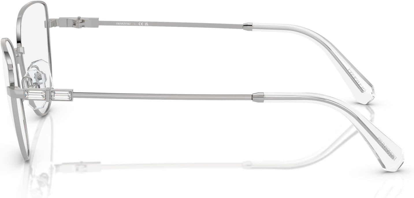 image:imageSwarovski womens Sk1007 Cat Eye Prescription Eyewear FramesSilverDemo Lens