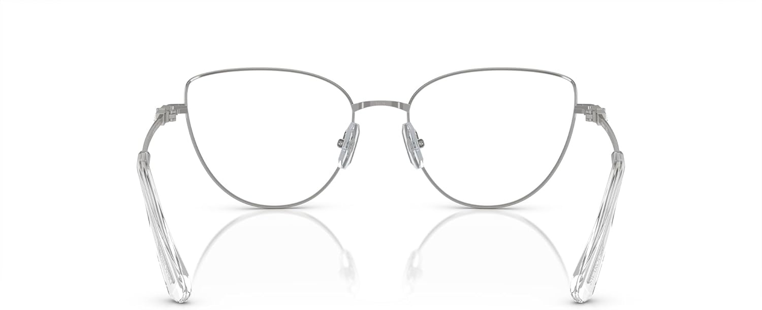 image:imageSwarovski womens Sk1007 Cat Eye Prescription Eyewear FramesSilverDemo Lens
