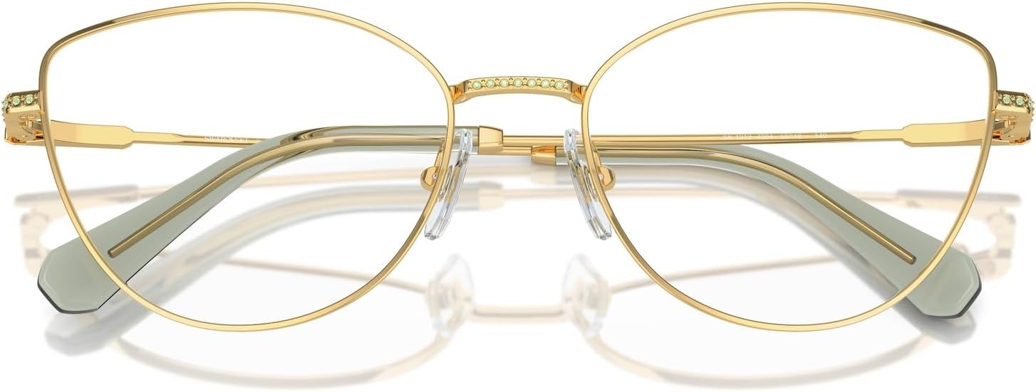image:imageSwarovski womens Sk1012 Cat Eye Prescription Eyewear FramesGoldDemo Lens