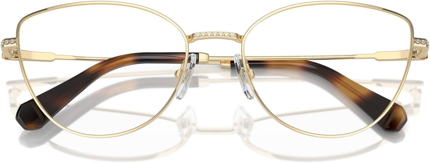 image:imageSwarovski womens Sk1012 Cat Eye Prescription Eyewear FramesPale GoldDemo Lens