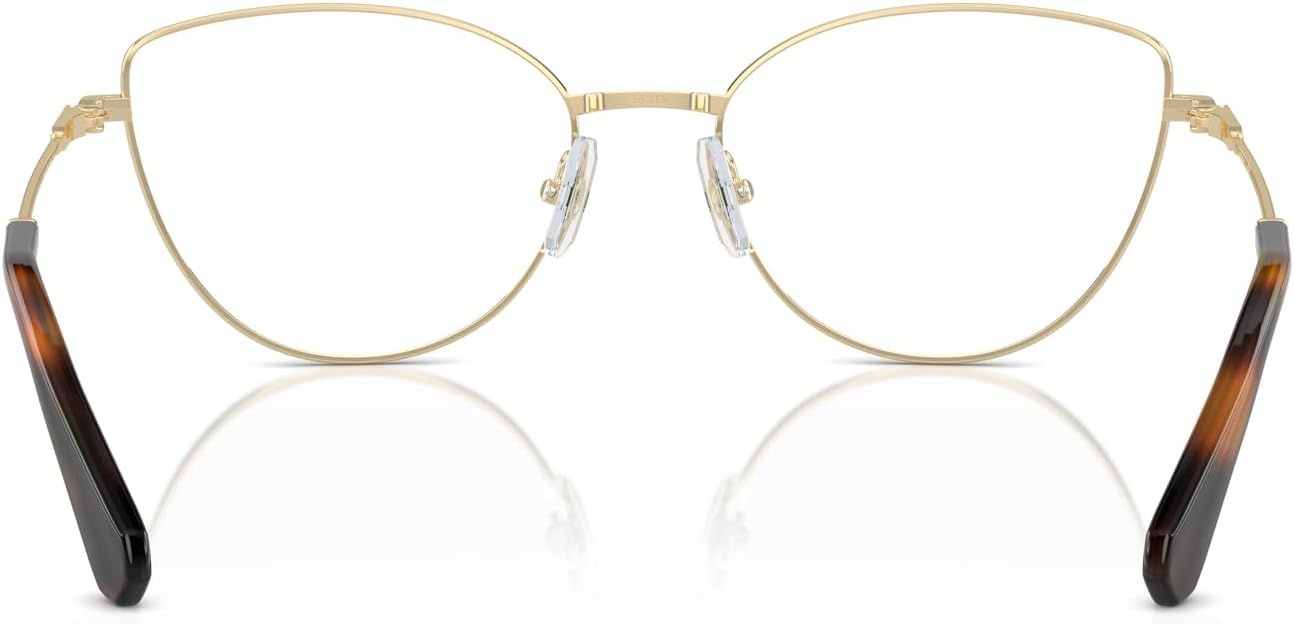 image:imageSwarovski womens Sk1012 Cat Eye Prescription Eyewear FramesPale GoldDemo Lens