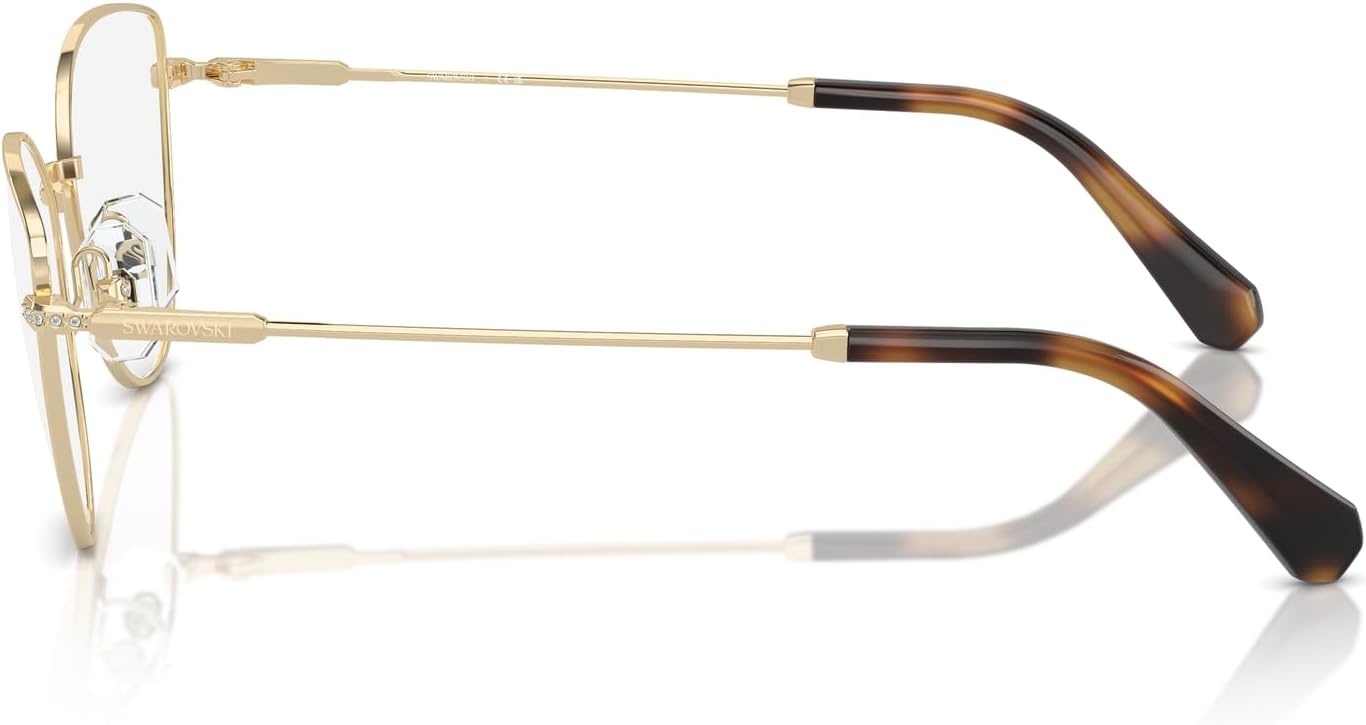 image:imageSwarovski womens Sk1012 Cat Eye Prescription Eyewear FramesPale GoldDemo Lens
