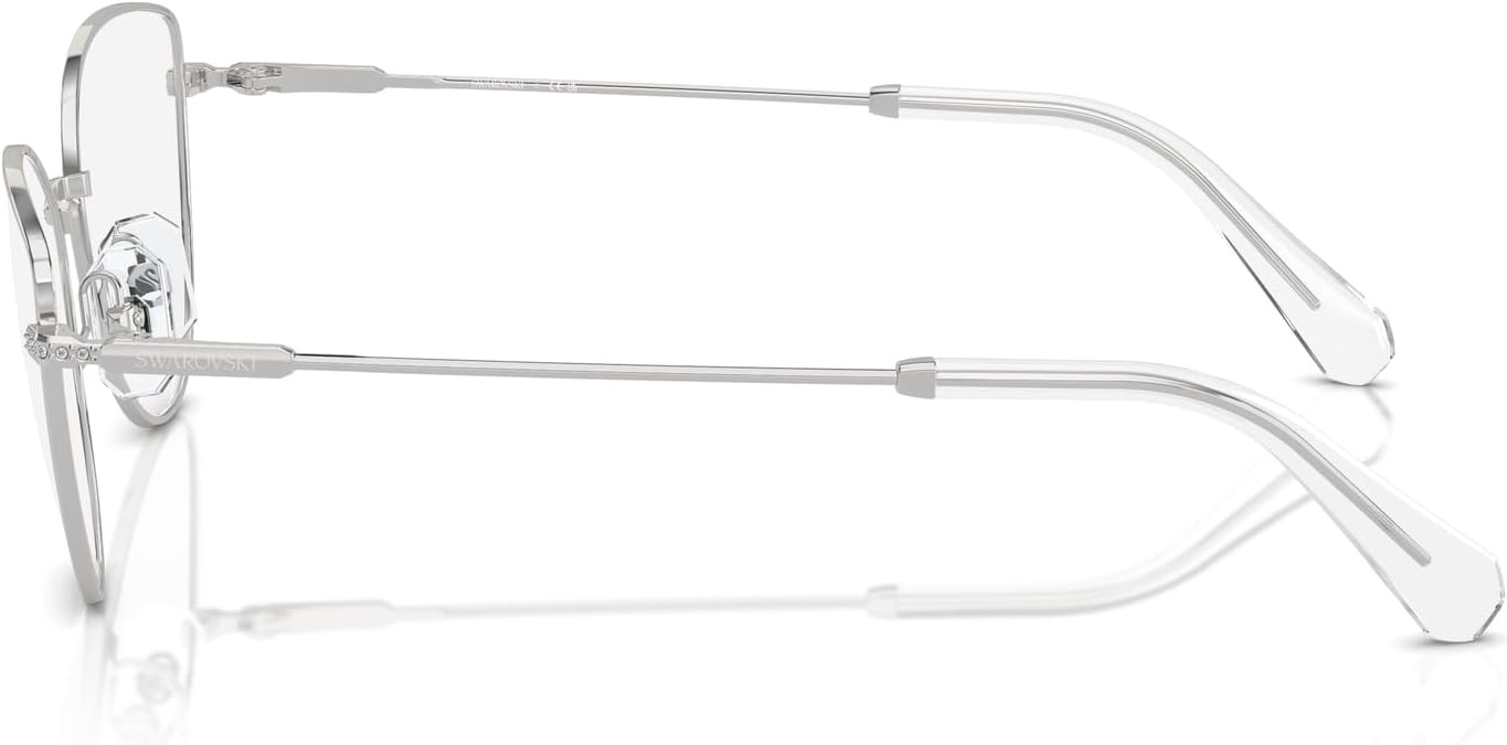 image:imageSwarovski womens Sk1012 Cat Eye Prescription Eyewear FramesSilverDemo Lens