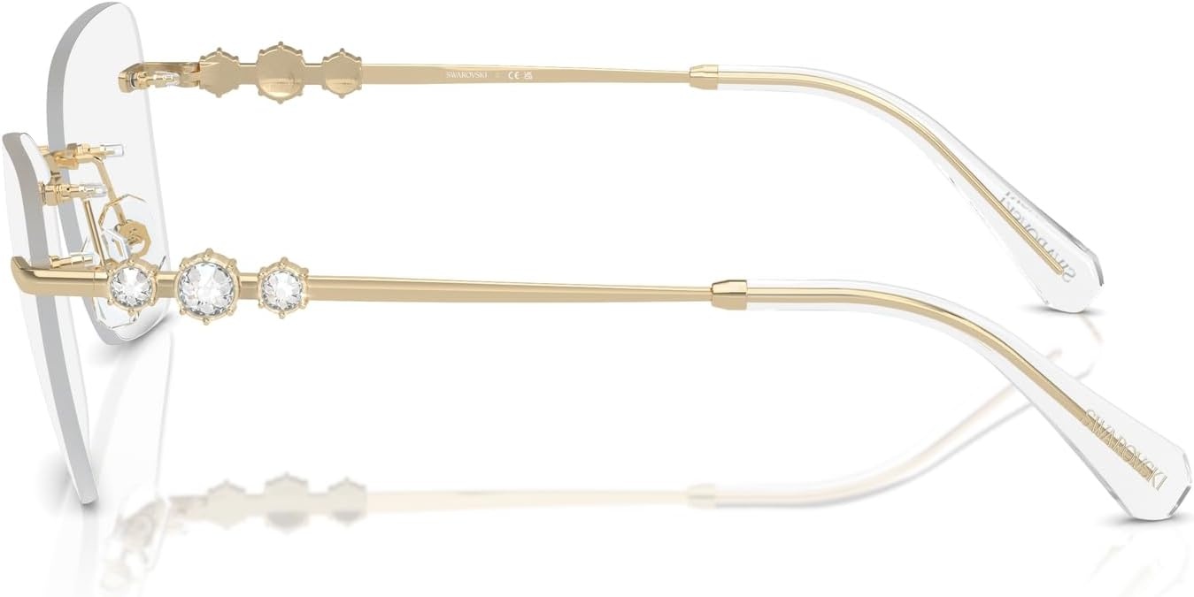 image:imageSwarovski womens Sk1014 Butterfly Prescription Eyewear FramesPale GoldDemo Lens