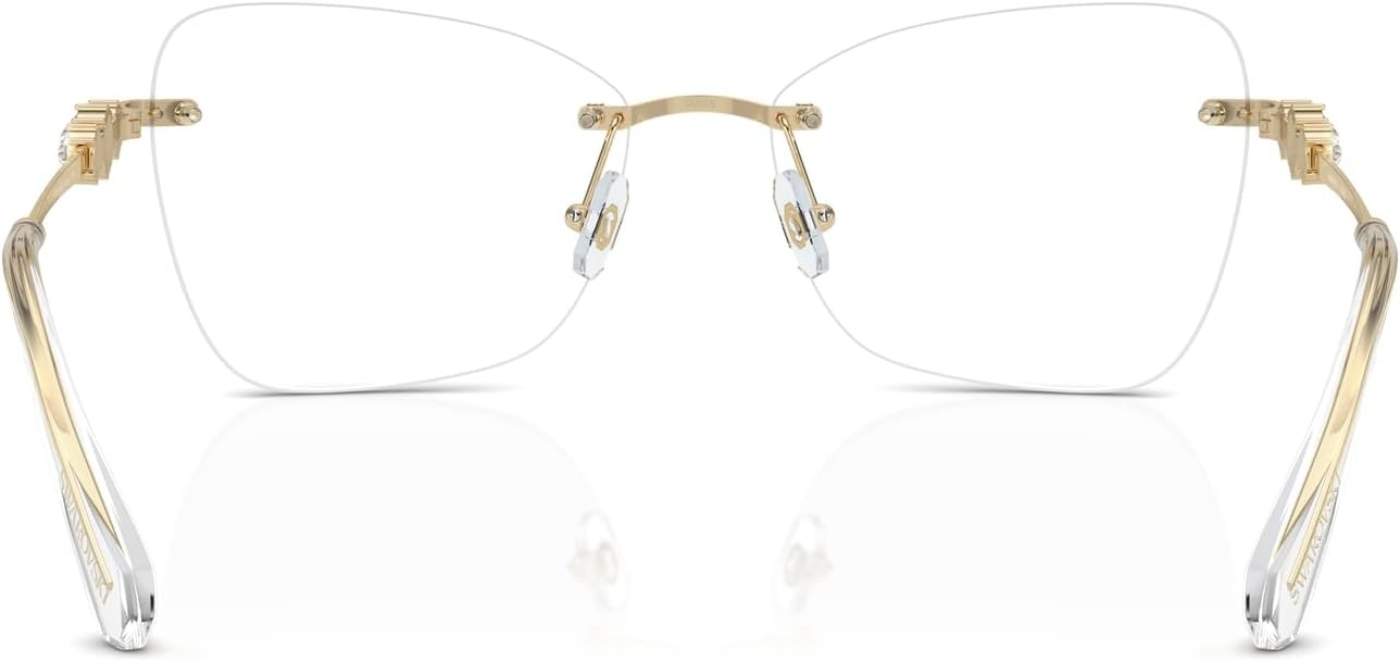 image:imageSwarovski womens Sk1014 Butterfly Prescription Eyewear FramesPale GoldDemo Lens