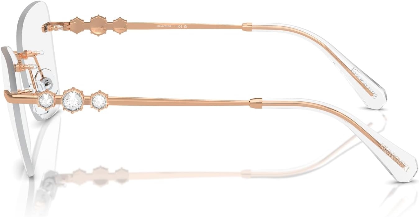 image:imageSwarovski womens Sk1014 Butterfly Prescription Eyewear FramesRose GoldDemo Lens