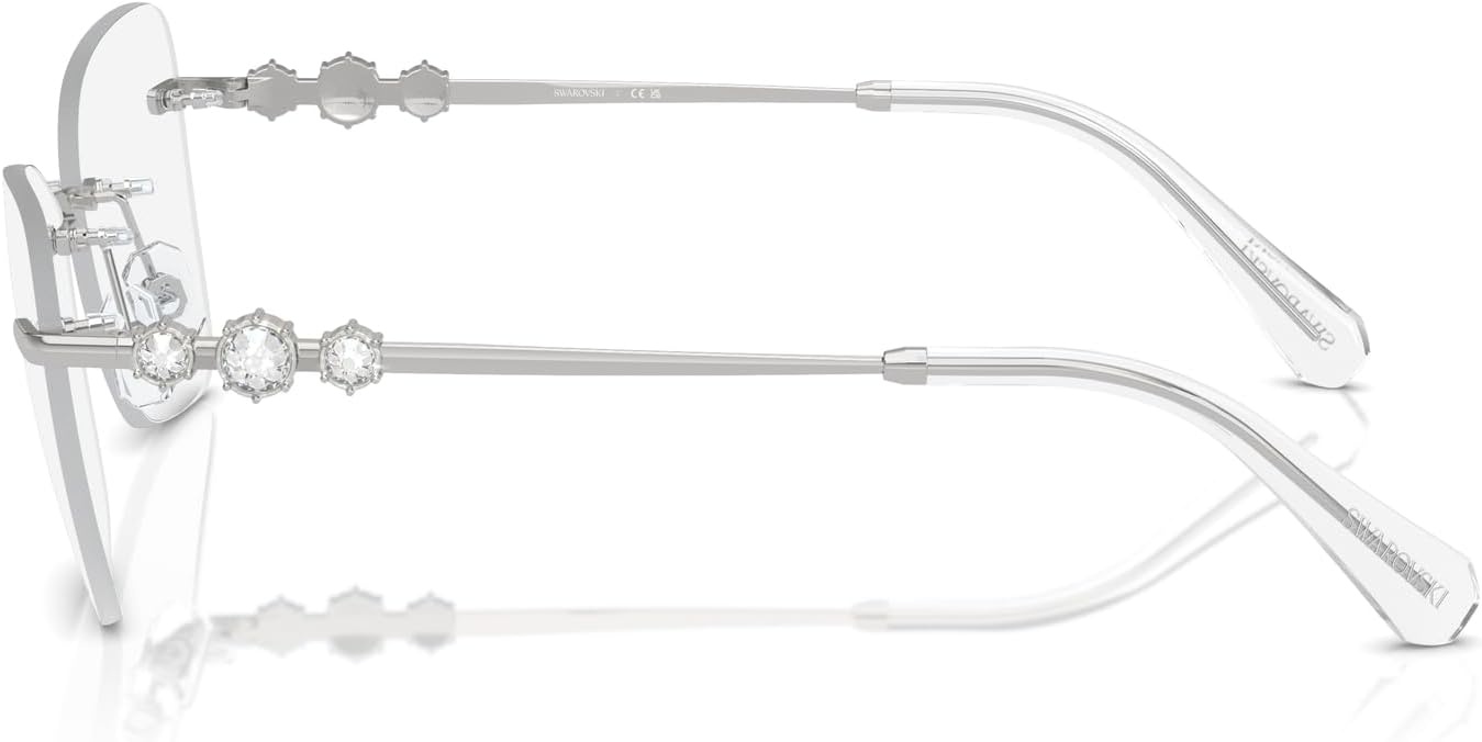 image:imageSwarovski womens Sk1014 Butterfly Prescription Eyewear FramesSilverDemo Lens