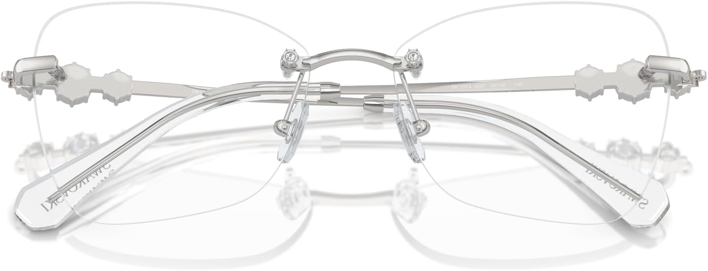 image:imageSwarovski womens Sk1014 Butterfly Prescription Eyewear FramesSilverDemo Lens