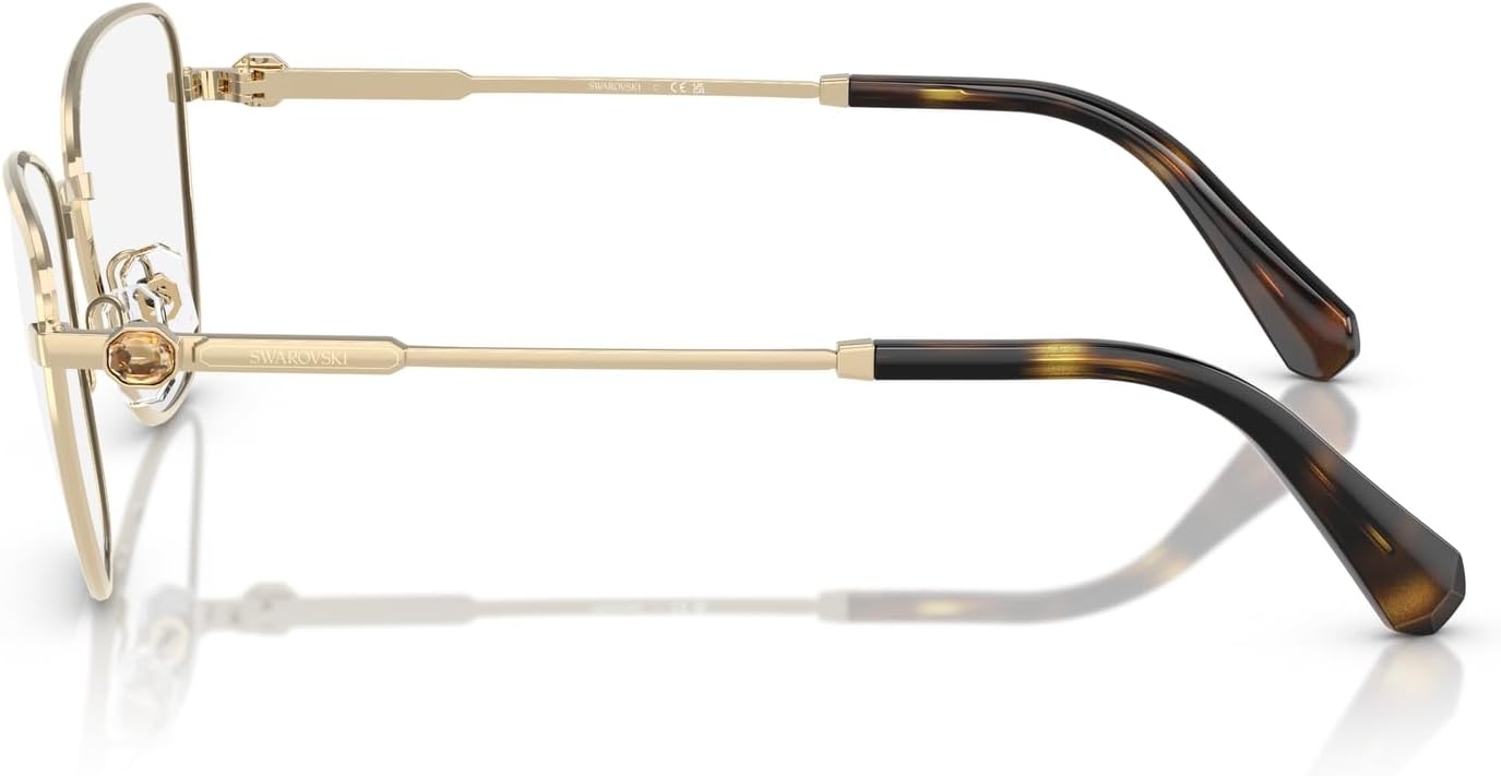 image:imageSwarovski womens Sk1018 Cat Eye Prescription Eyewear FramesPale GoldDemo Lens