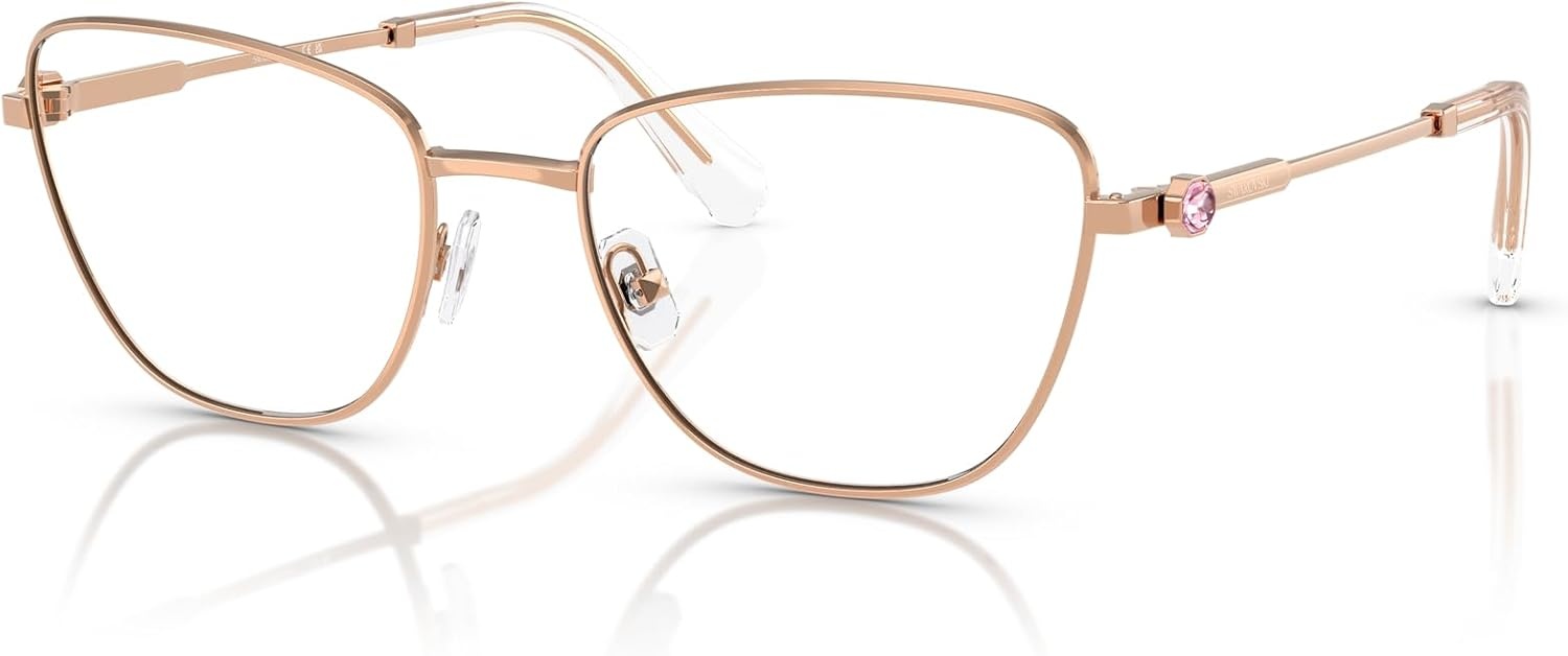 image:imageSwarovski womens Sk1018 Cat Eye Prescription Eyewear FramesRose GoldDemo Lens
