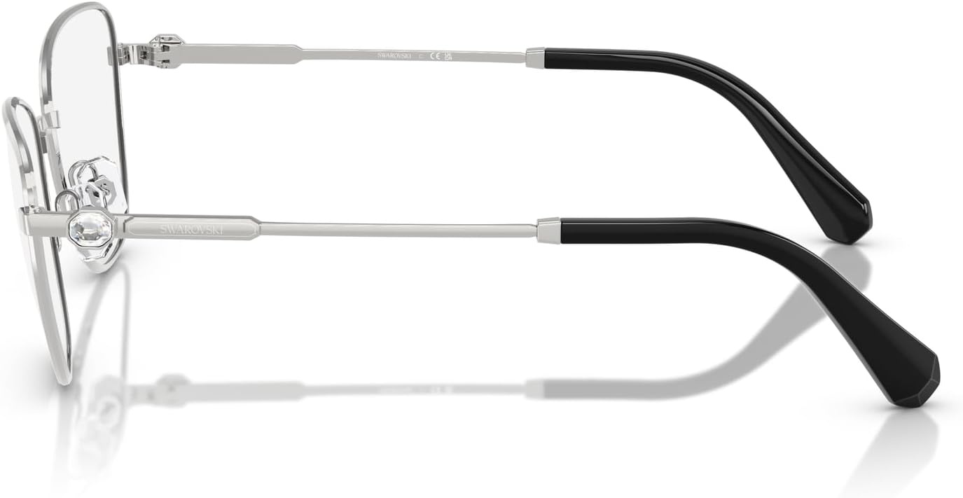 image:imageSwarovski womens Sk1018 Cat Eye Prescription Eyewear FramesSilverDemo Lens