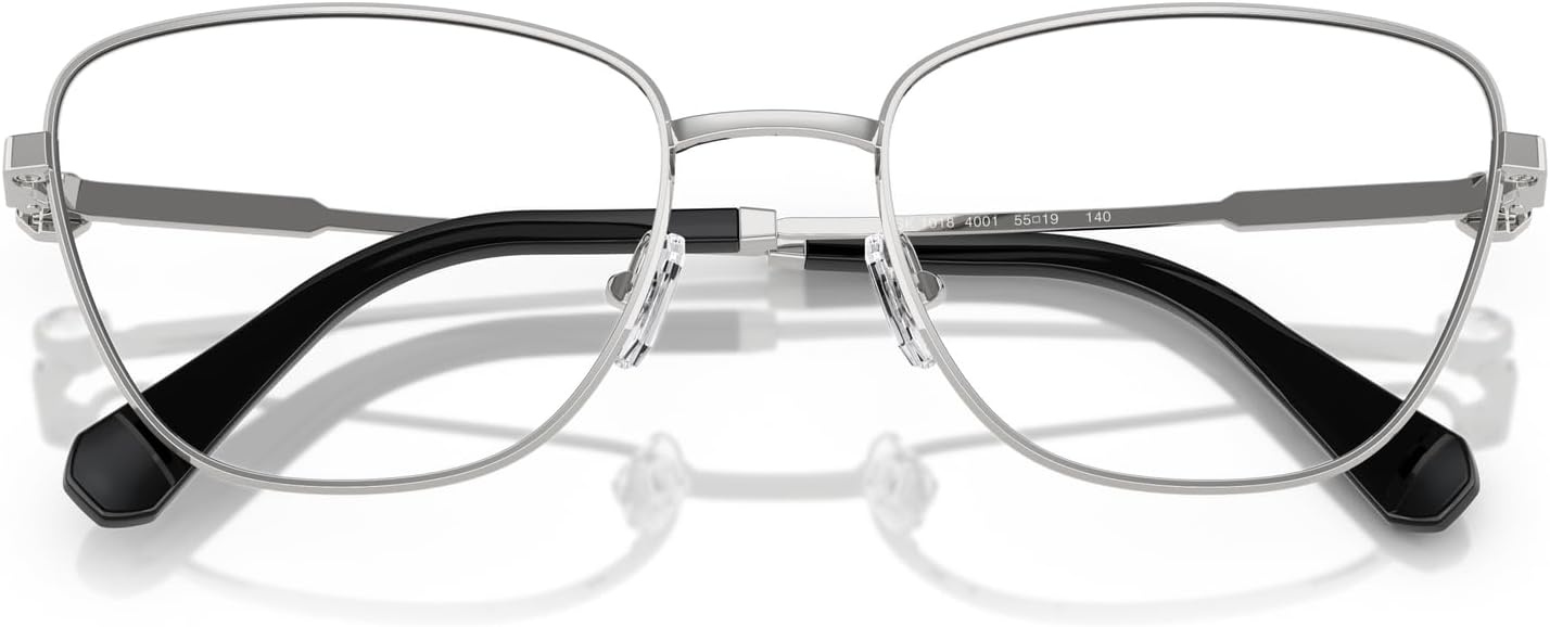 image:imageSwarovski womens Sk1018 Cat Eye Prescription Eyewear FramesSilverDemo Lens