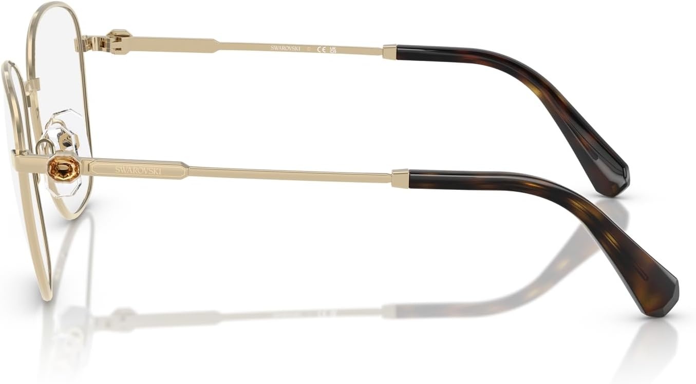 image:imageSwarovski womens Sk1019 Square Prescription Eyewear FramesPale GoldDemo Lens