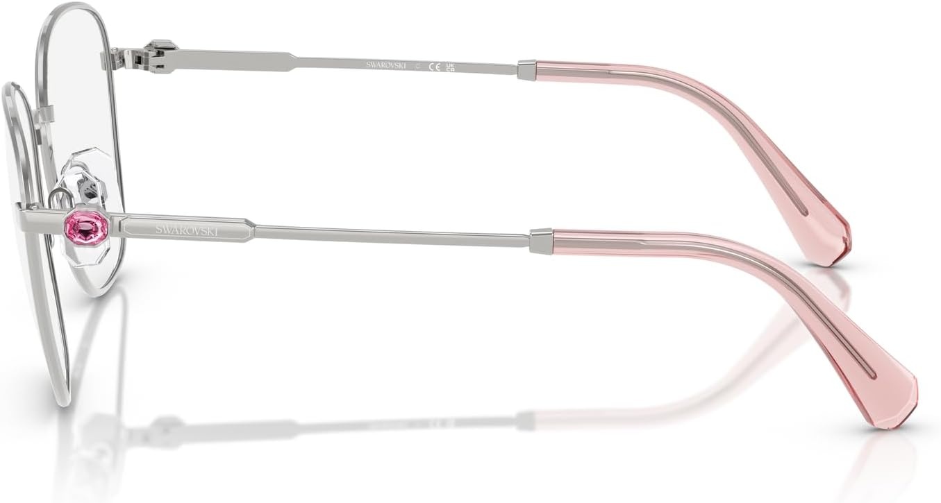 image:imageSwarovski womens Sk1019 Square Prescription Eyewear FramesSilverDemo Lens