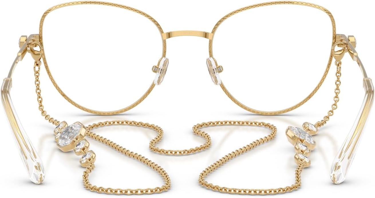 image:imageSwarovski womens Sk1022 Cat Eye Prescription Eyewear FramesGoldDemo Lens