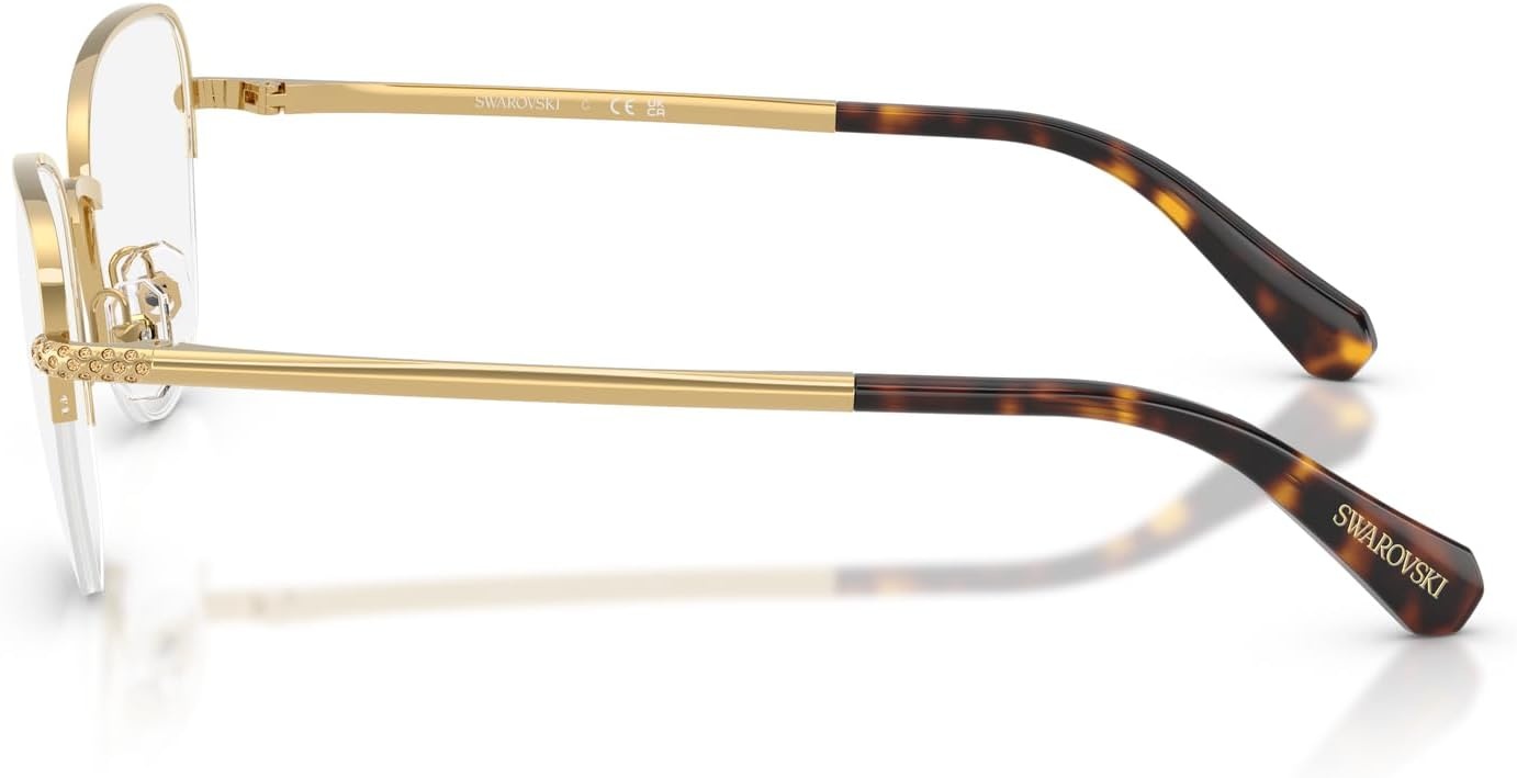 image:imageSwarovski womens Sk1023 Cat Eye Prescription Eyewear FramesGoldDemo Lens