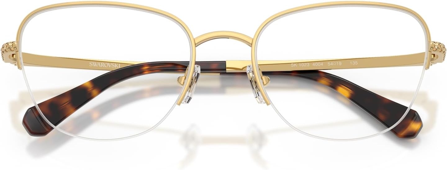 image:imageSwarovski womens Sk1023 Cat Eye Prescription Eyewear FramesGoldDemo Lens