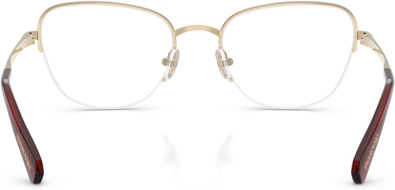 image:imageSwarovski womens Sk1023 Cat Eye Prescription Eyewear FramesPale GoldBurgundyDemo Lens