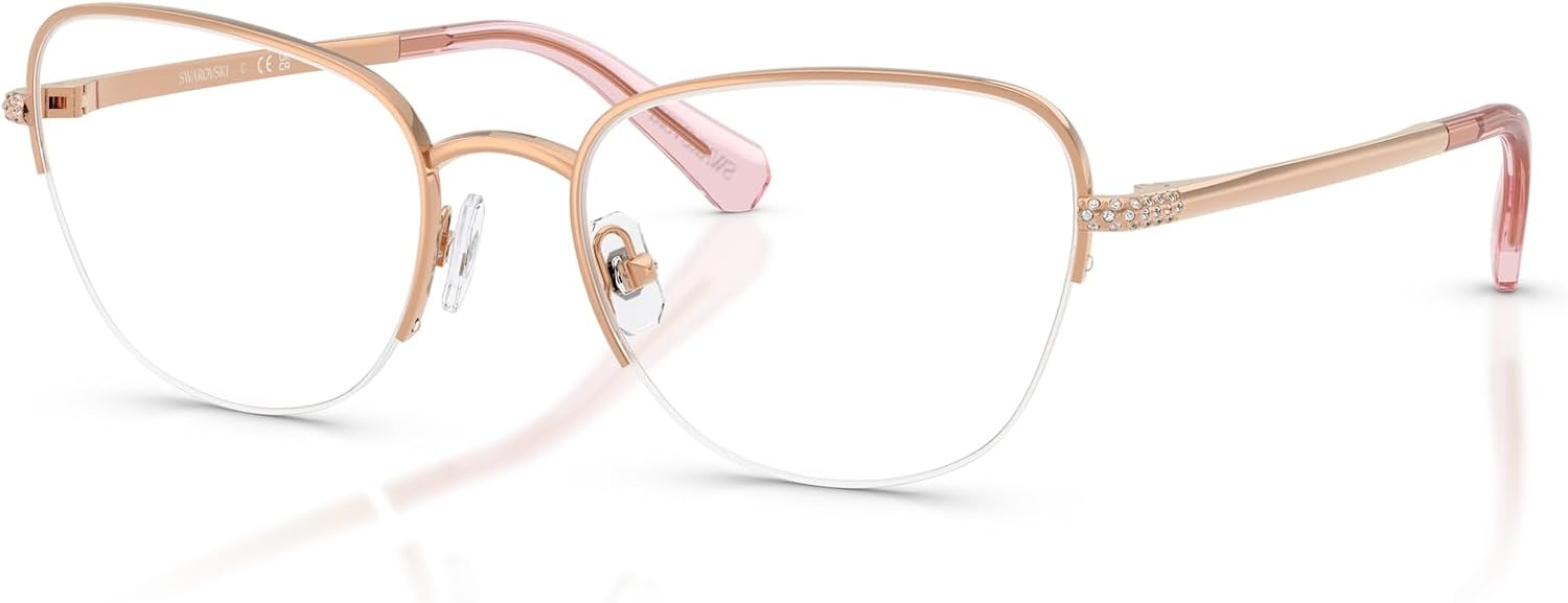 image:imageSwarovski womens Sk1023 Cat Eye Prescription Eyewear FramesRose GoldDemo Lens