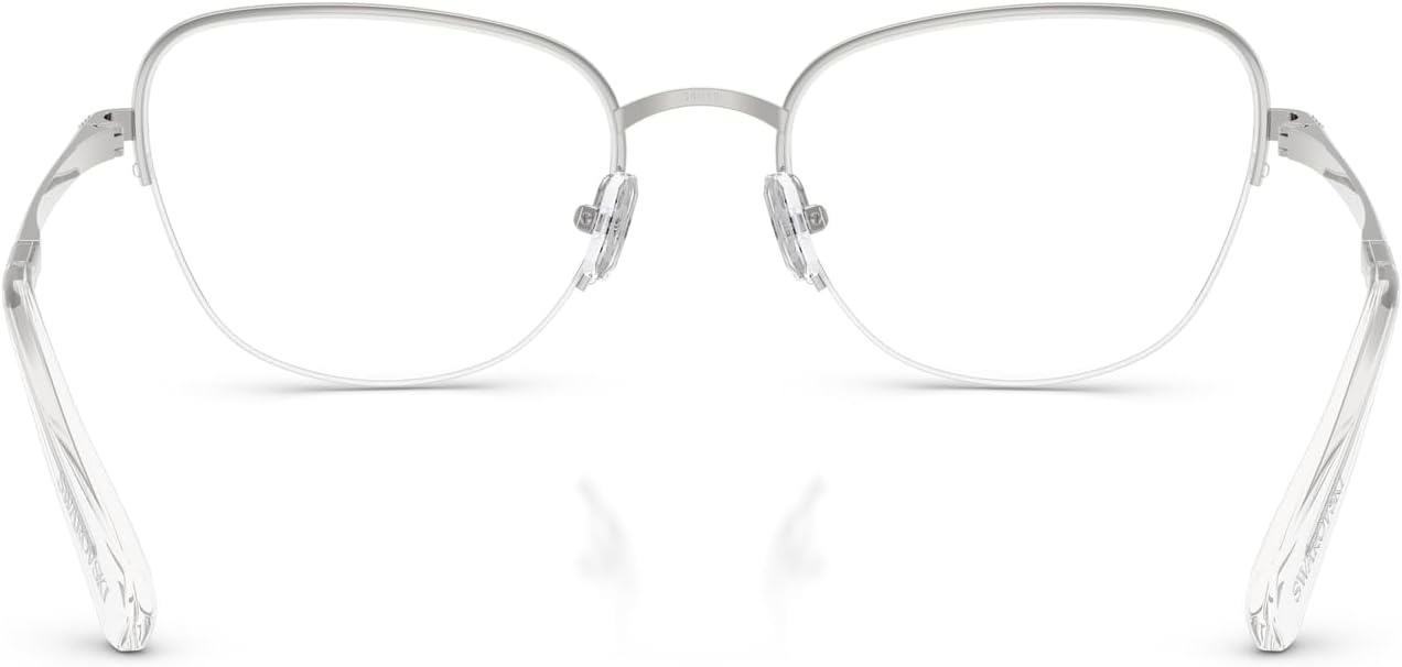 image:imageSwarovski womens Sk1023 Cat Eye Prescription Eyewear FramesSilverDemo Lens