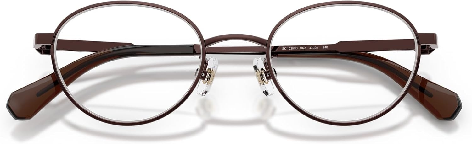 image:imageSwarovski womens Sk1028td Round Prescription Eyewear FramesBrownDemo Lens