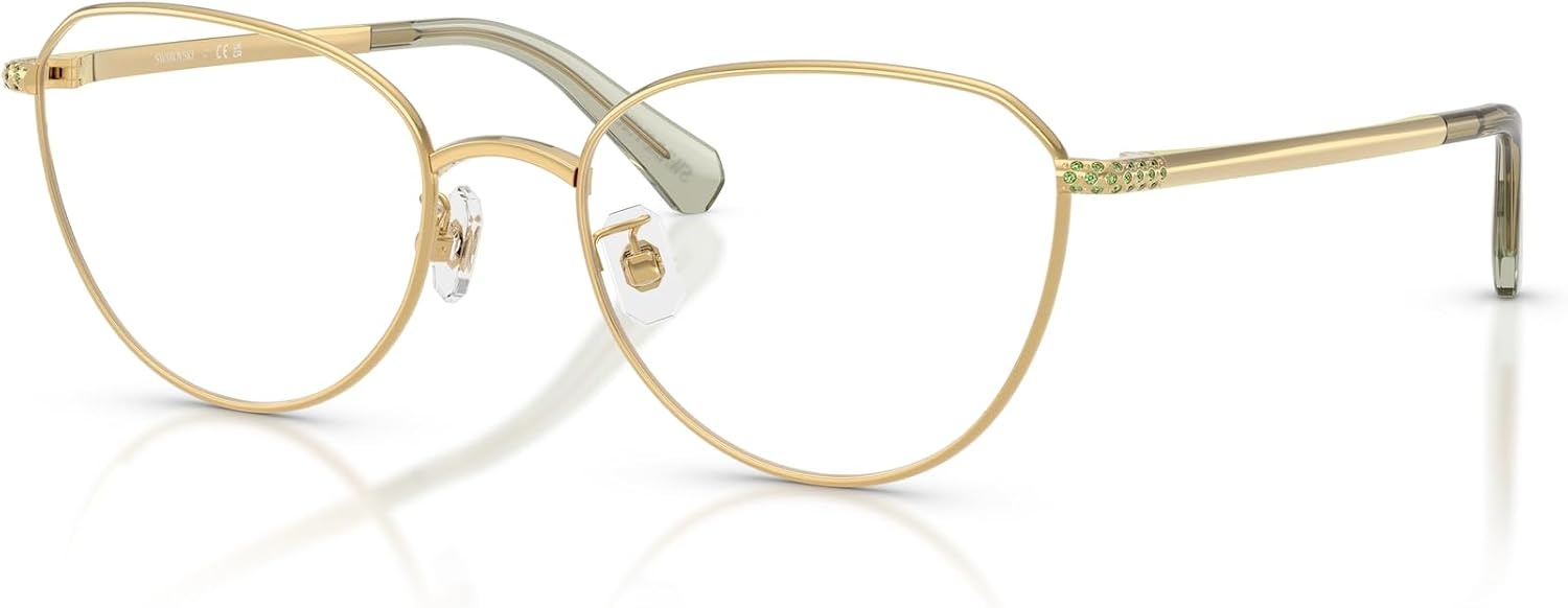 image:imageSwarovski womens Sk1029d Round Prescription Eyewear FramesGoldDemo Lens