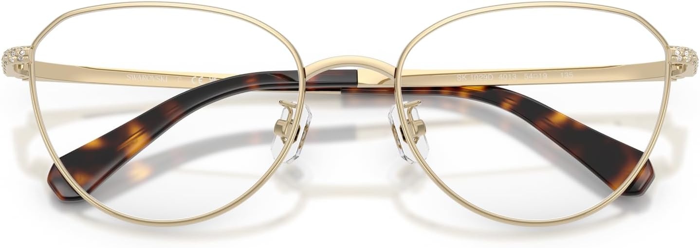 image:imageSwarovski womens Sk1029d Round Prescription Eyewear FramesPale GoldDemo Lens