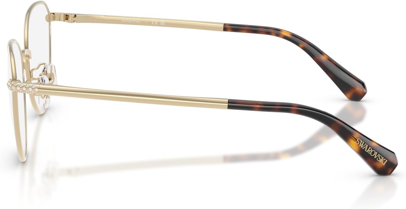 image:imageSwarovski womens Sk1029d Round Prescription Eyewear FramesPale GoldDemo Lens
