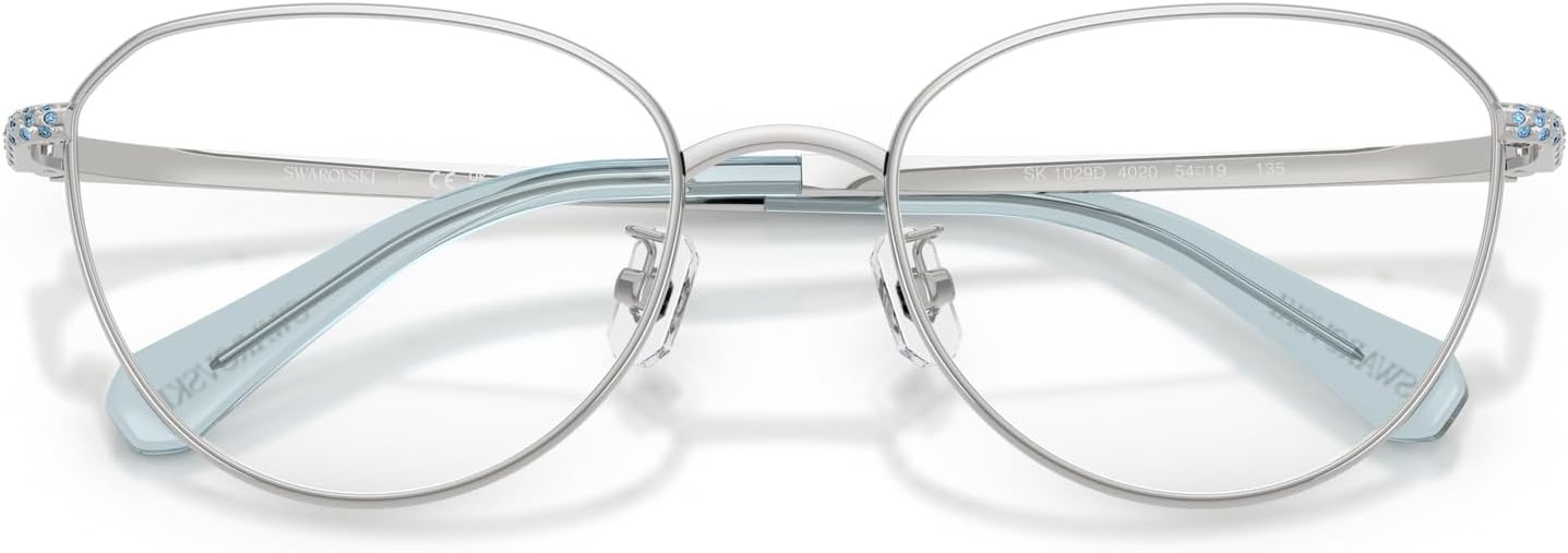 image:imageSwarovski womens Sk1029d Round Prescription Eyewear FramesSilverDemo Lens