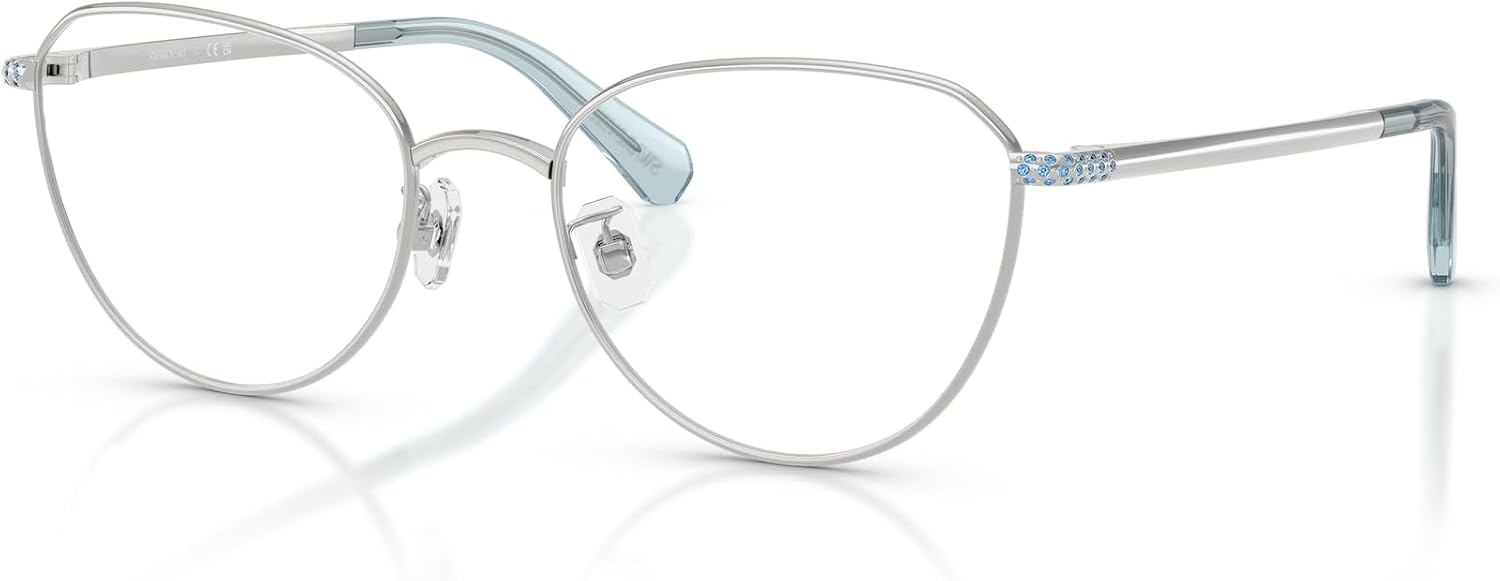 image:imageSwarovski womens Sk1029d Round Prescription Eyewear FramesSilverDemo Lens