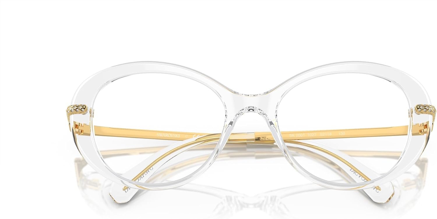 image:imageSwarovski womens Sk2001 Oval Prescription Eyewear FramesCrystalDemo Lens