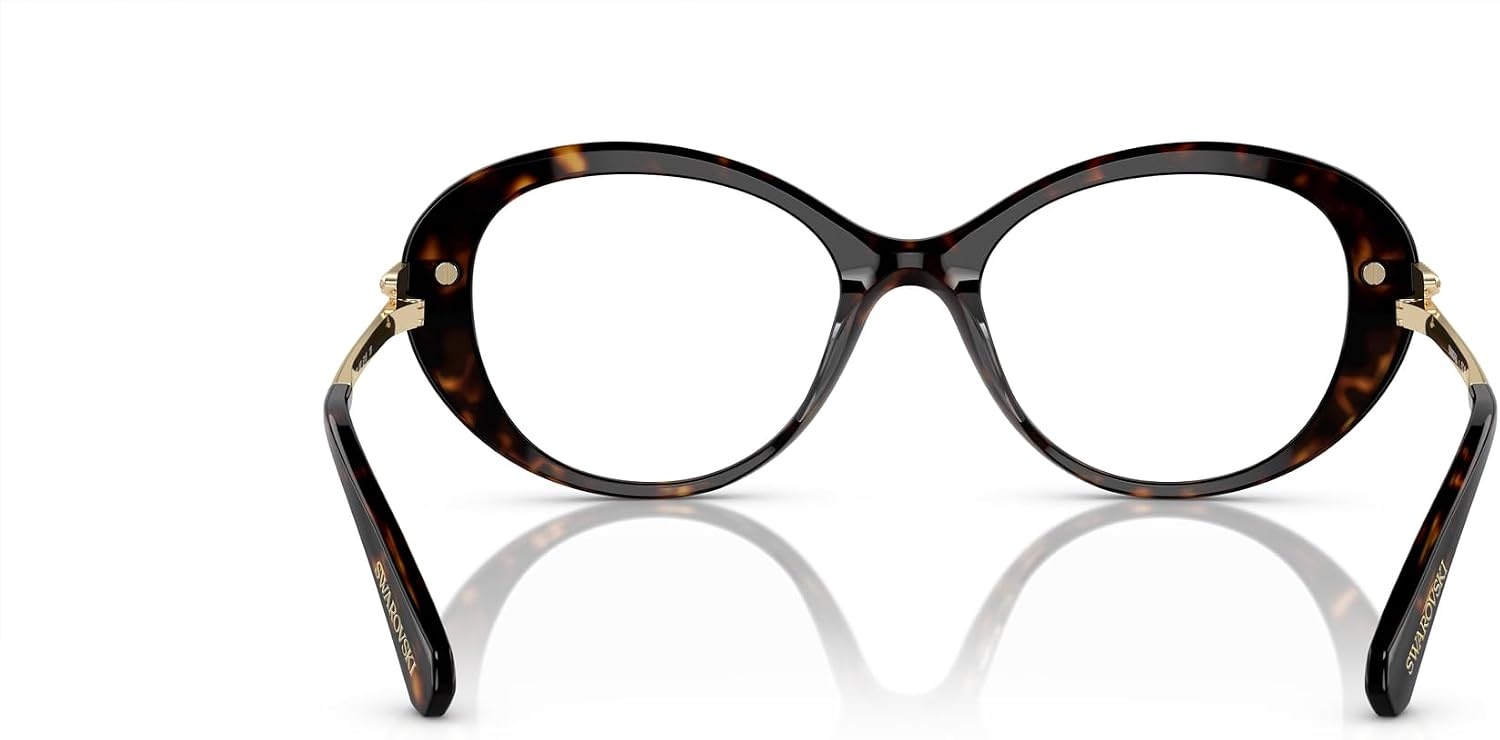 image:imageSwarovski womens Sk2001 Oval Prescription Eyewear FramesDark HavanaDemo Lens