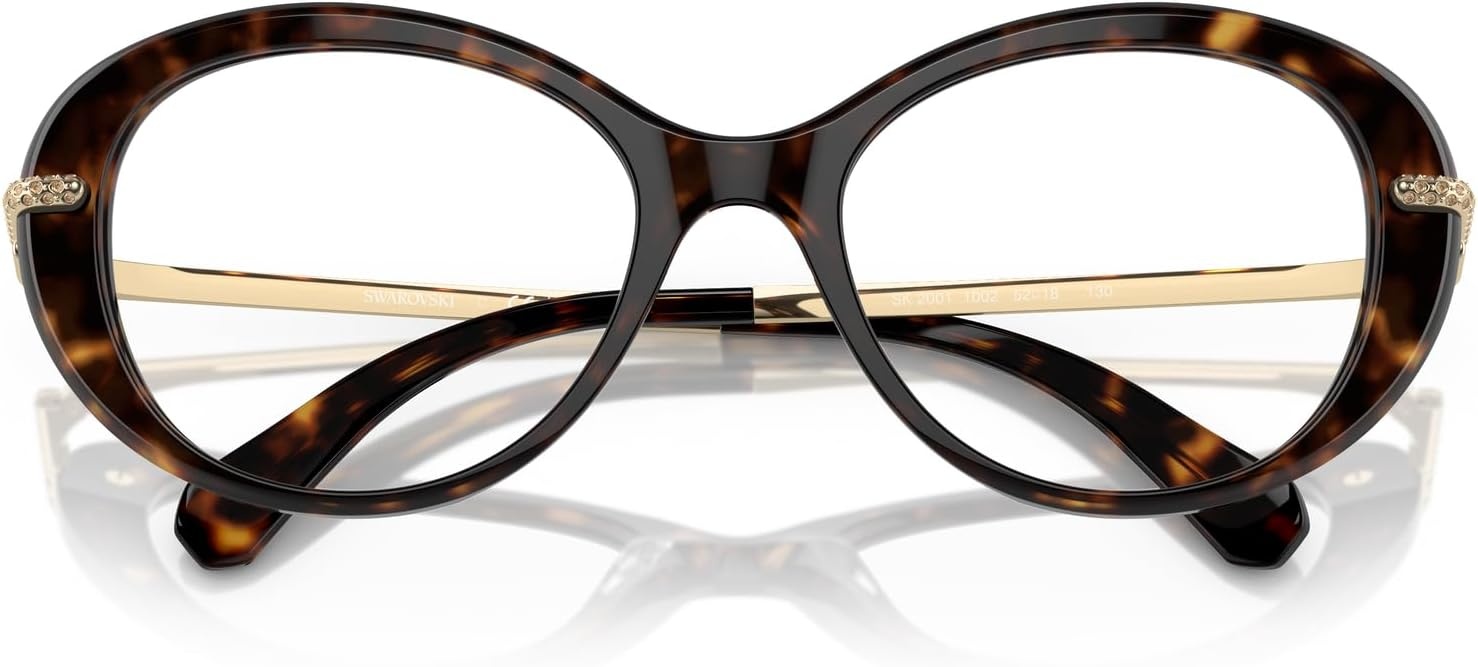 image:imageSwarovski womens Sk2001 Oval Prescription Eyewear FramesDark HavanaDemo Lens