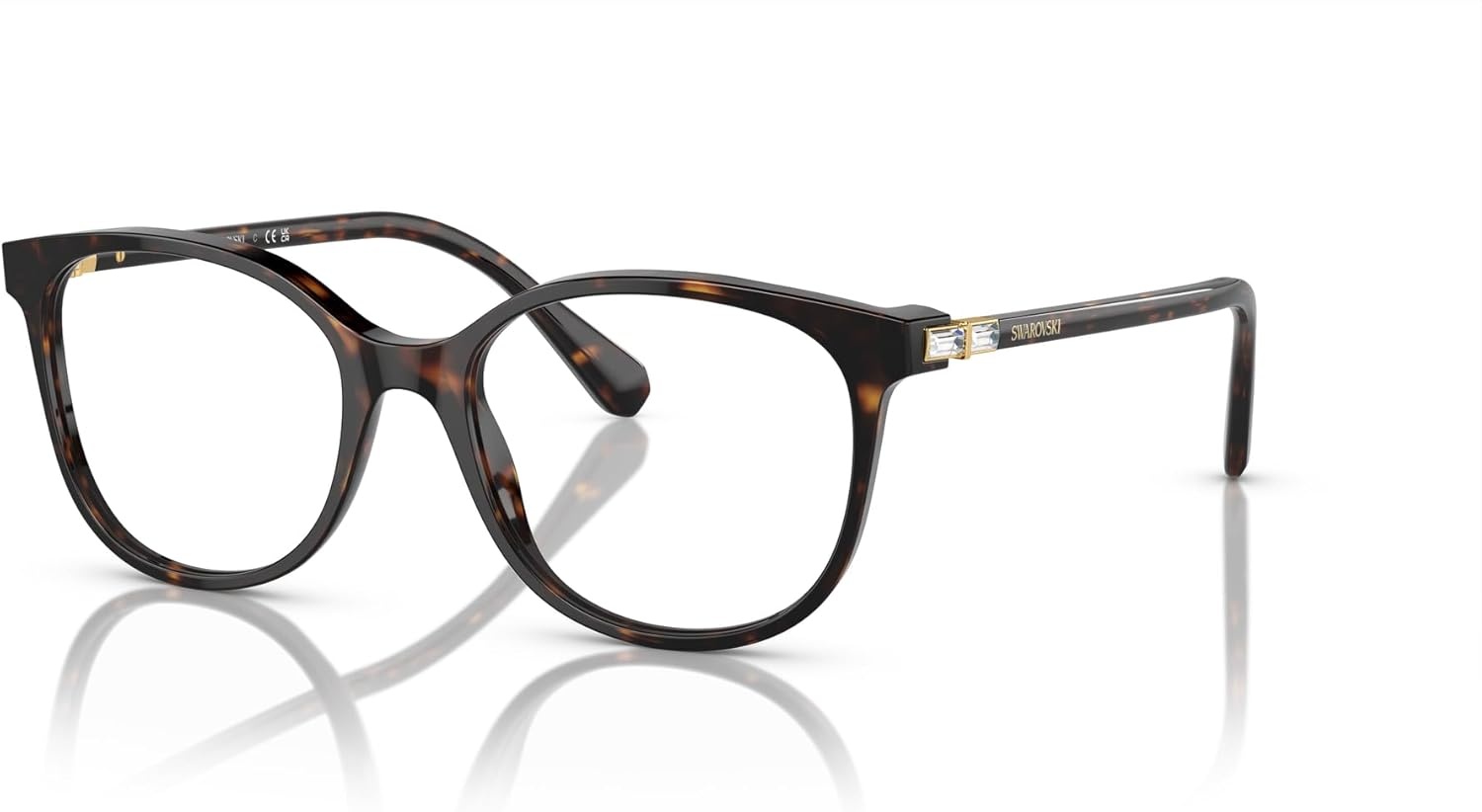 image:imageSwarovski womens Sk2002 Square Prescription Eyewear FramesHavanaDemo Lens