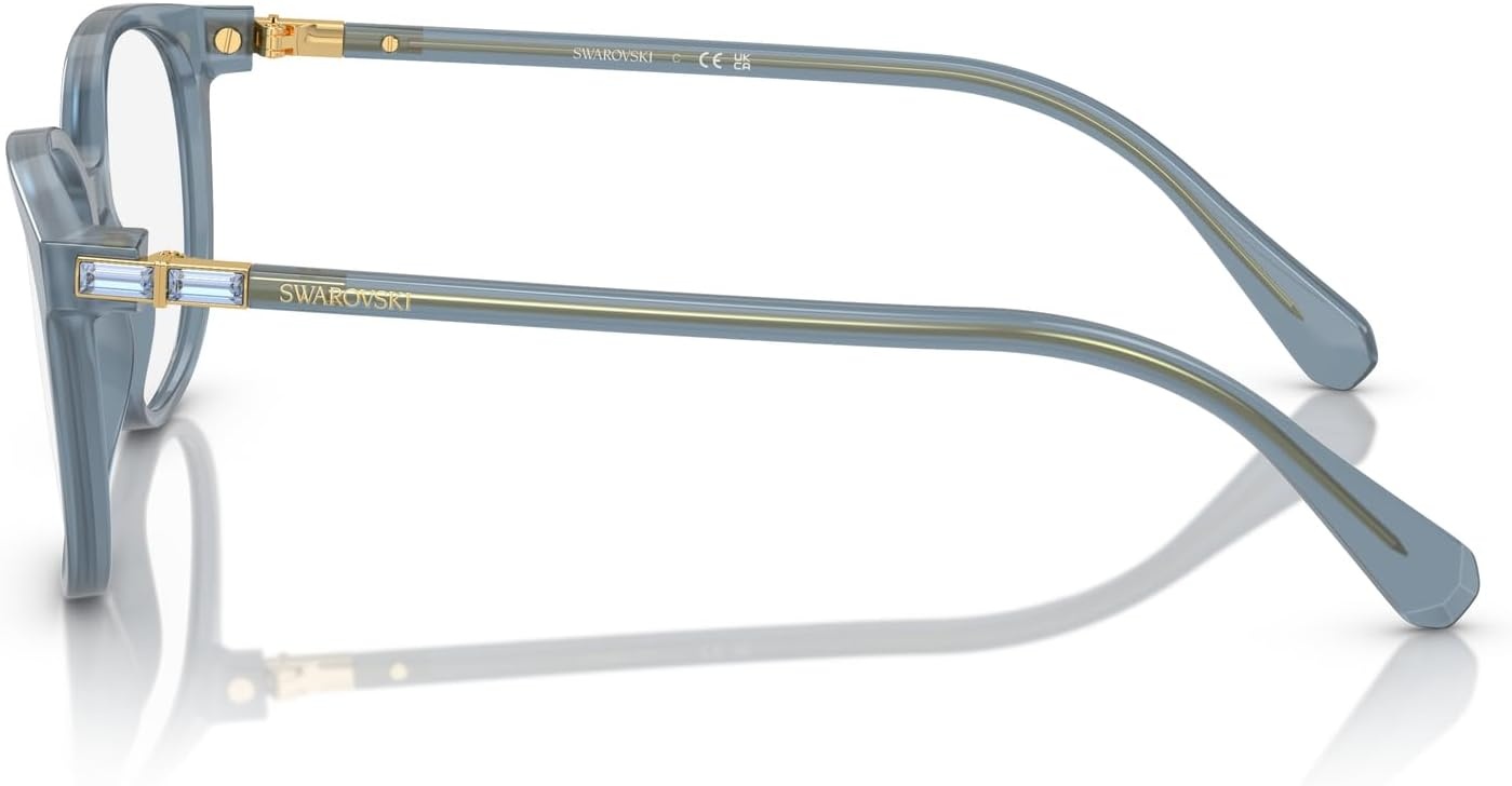 image:imageSwarovski womens Sk2002 Square Prescription Eyewear FramesOpaline BlueDemo Lens