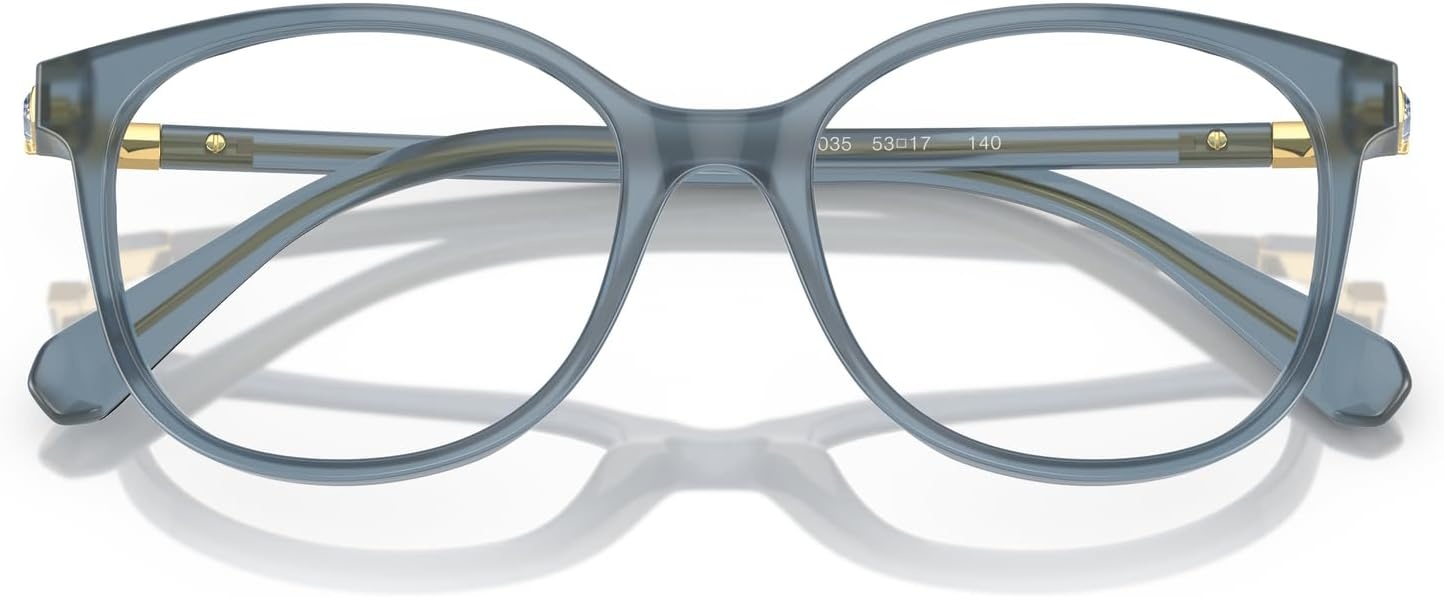 image:imageSwarovski womens Sk2002 Square Prescription Eyewear FramesOpaline BlueDemo Lens