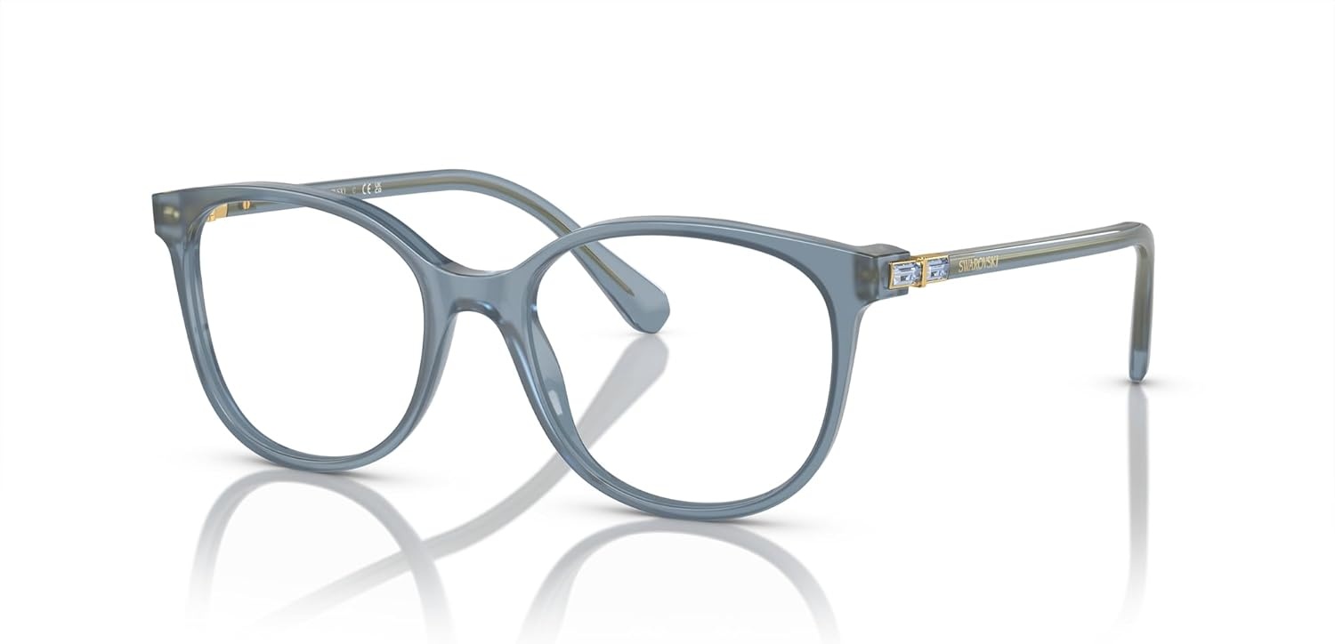 image:imageSwarovski womens Sk2002 Square Prescription Eyewear FramesOpaline BlueDemo Lens