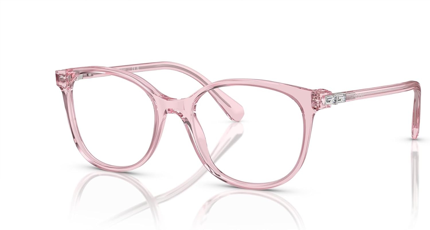 image:imageSwarovski womens Sk2002 Square Prescription Eyewear FramesPink TransparentDemo Lens
