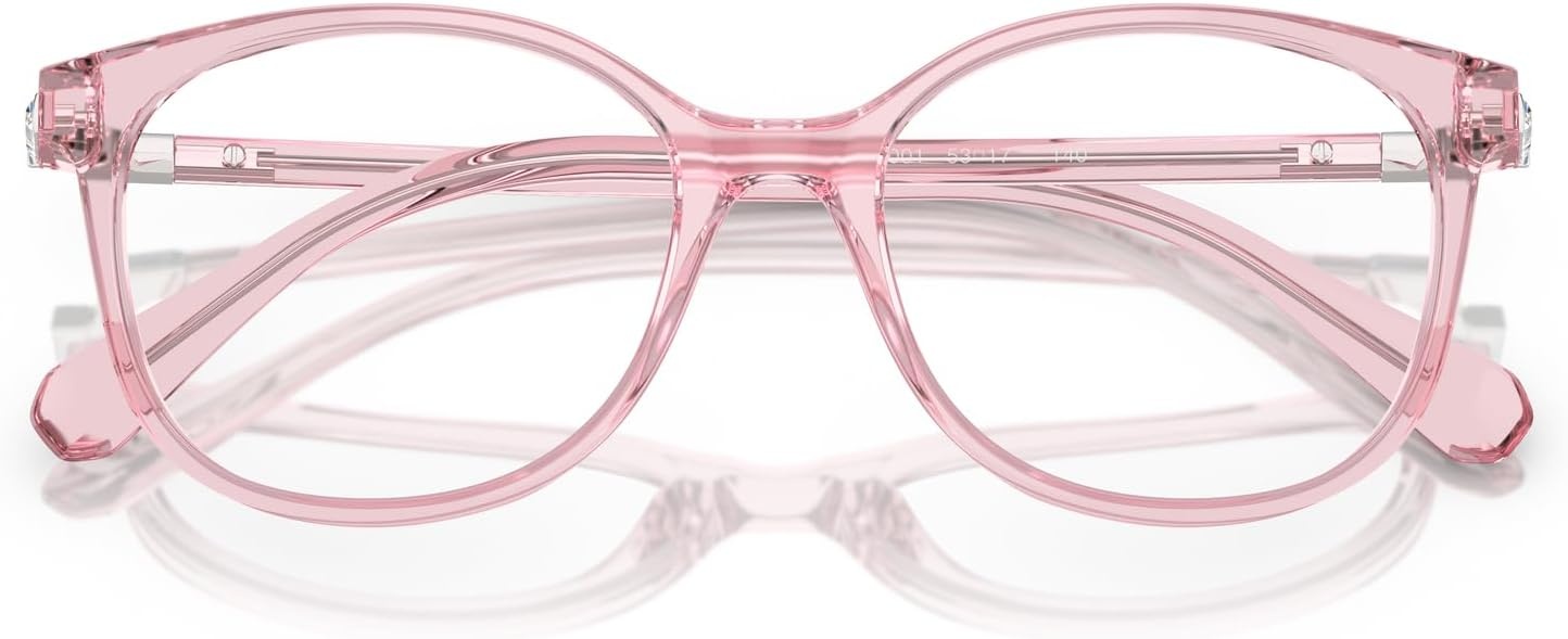 image:imageSwarovski womens Sk2002 Square Prescription Eyewear FramesPink TransparentDemo Lens