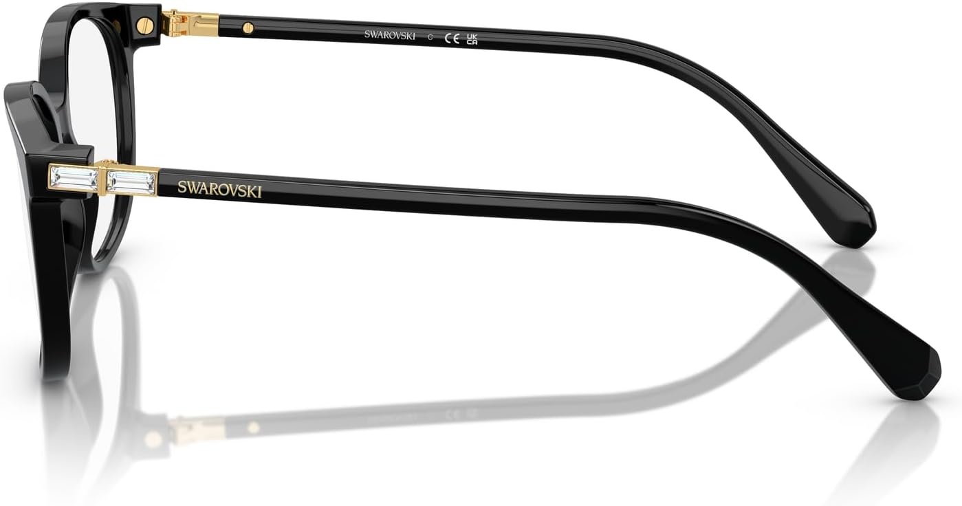 image:imageSwarovski womens Sk2002 Square Prescription Eyewear FramesSolid BlackDemo Lens