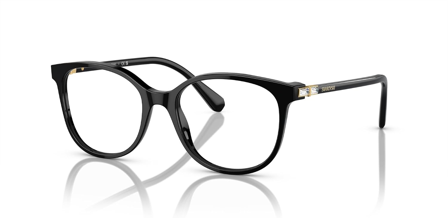 image:imageSwarovski womens Sk2002 Square Prescription Eyewear FramesSolid BlackDemo Lens