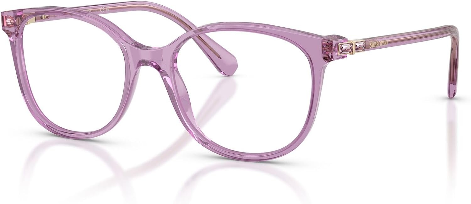 image:imageSwarovski womens Sk2002 Square Prescription Eyewear FramesTransaprent AmethystDemo Lens