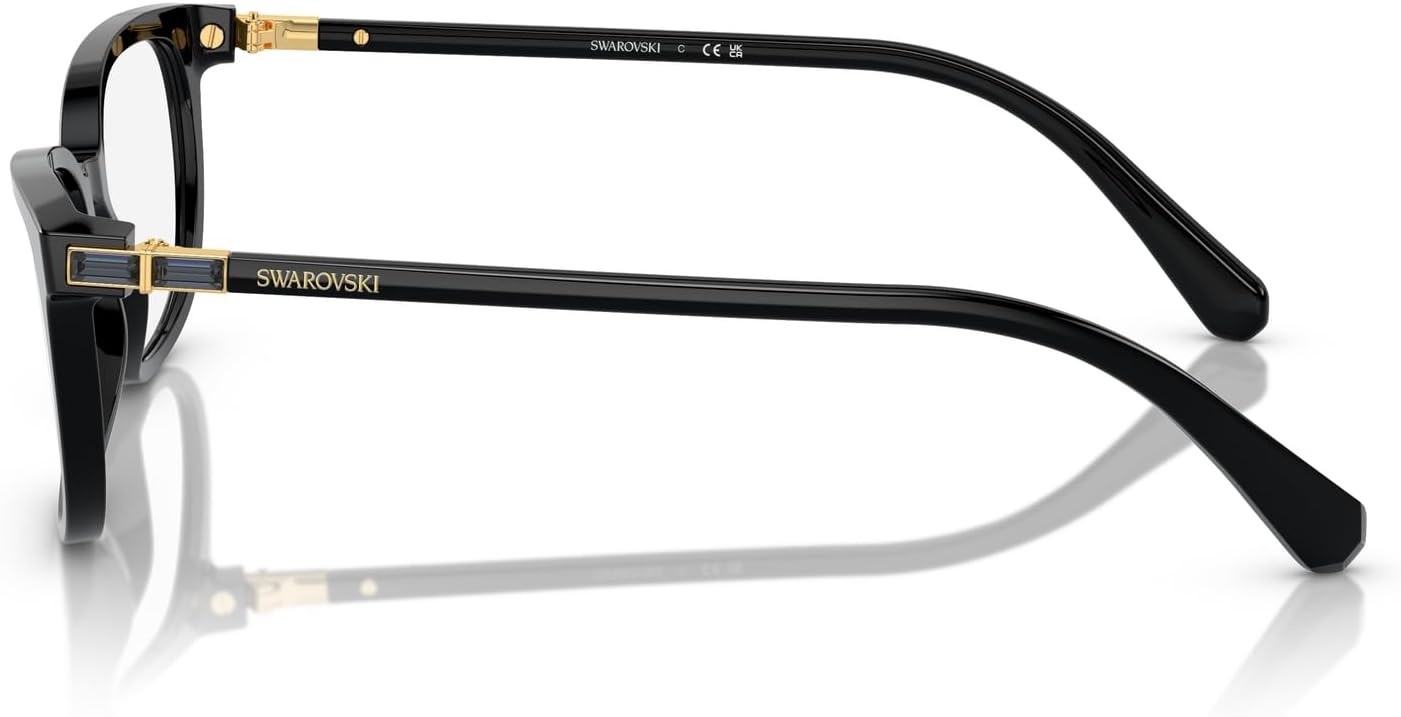 image:imageSwarovski womens Sk2003 Rectangular Prescription Eyewear FramesBlackDemo Lens