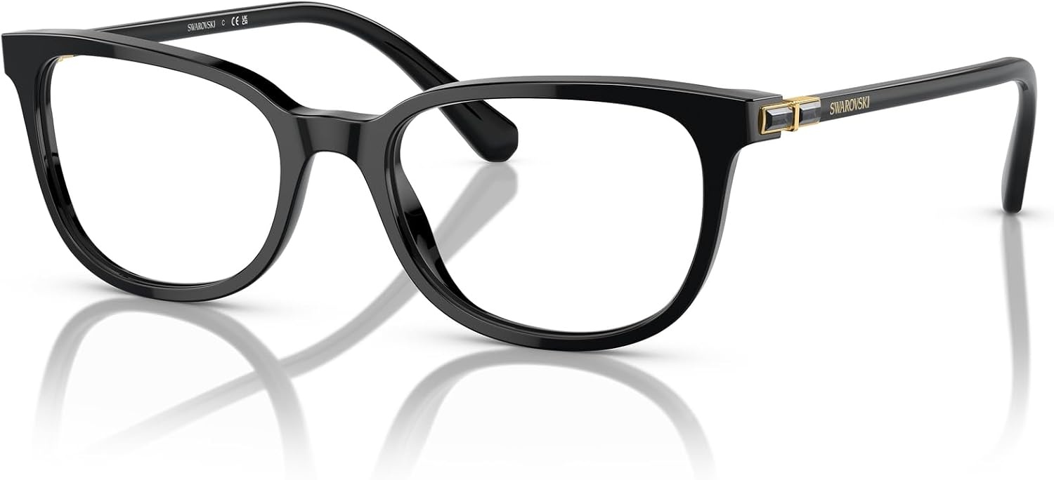 image:imageSwarovski womens Sk2003 Rectangular Prescription Eyewear FramesBlackDemo Lens