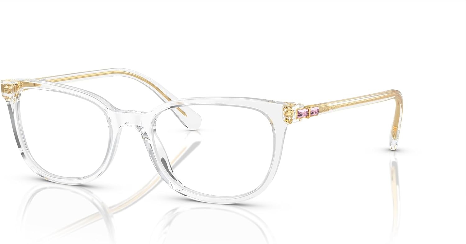 image:imageSwarovski womens Sk2003 Rectangular Prescription Eyewear FramesCrystalDemo Lens
