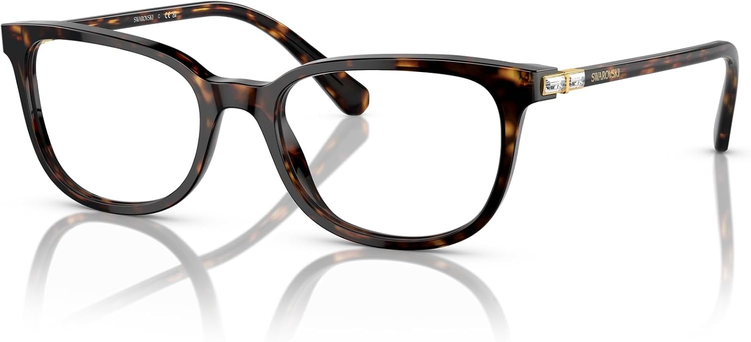 image:imageSwarovski womens Sk2003 Rectangular Prescription Eyewear FramesHavanaDemo Lens