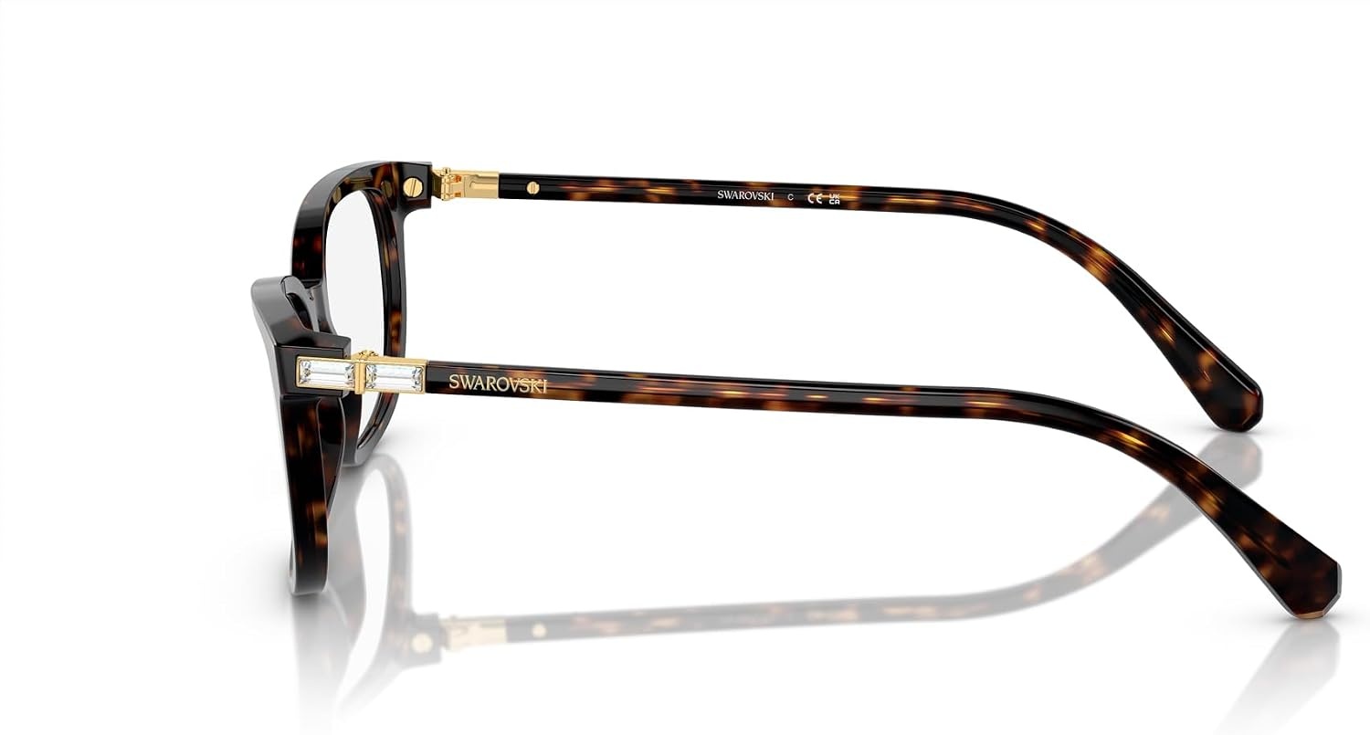 image:imageSwarovski womens Sk2003 Rectangular Prescription Eyewear FramesHavanaDemo Lens