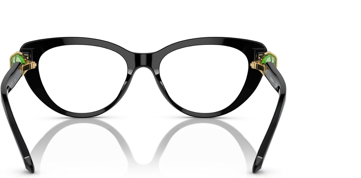 image:imageSwarovski womens Sk2005 Cat Eye Prescription Eyewear FramesBlackGreenDemo Lens