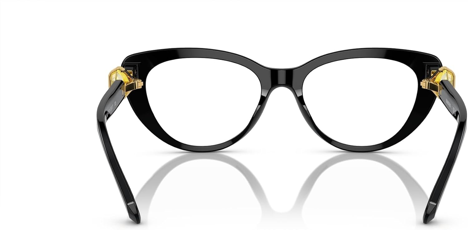 image:imageSwarovski womens Sk2005 Cat Eye Prescription Eyewear FramesBlackYellowDemo Lens