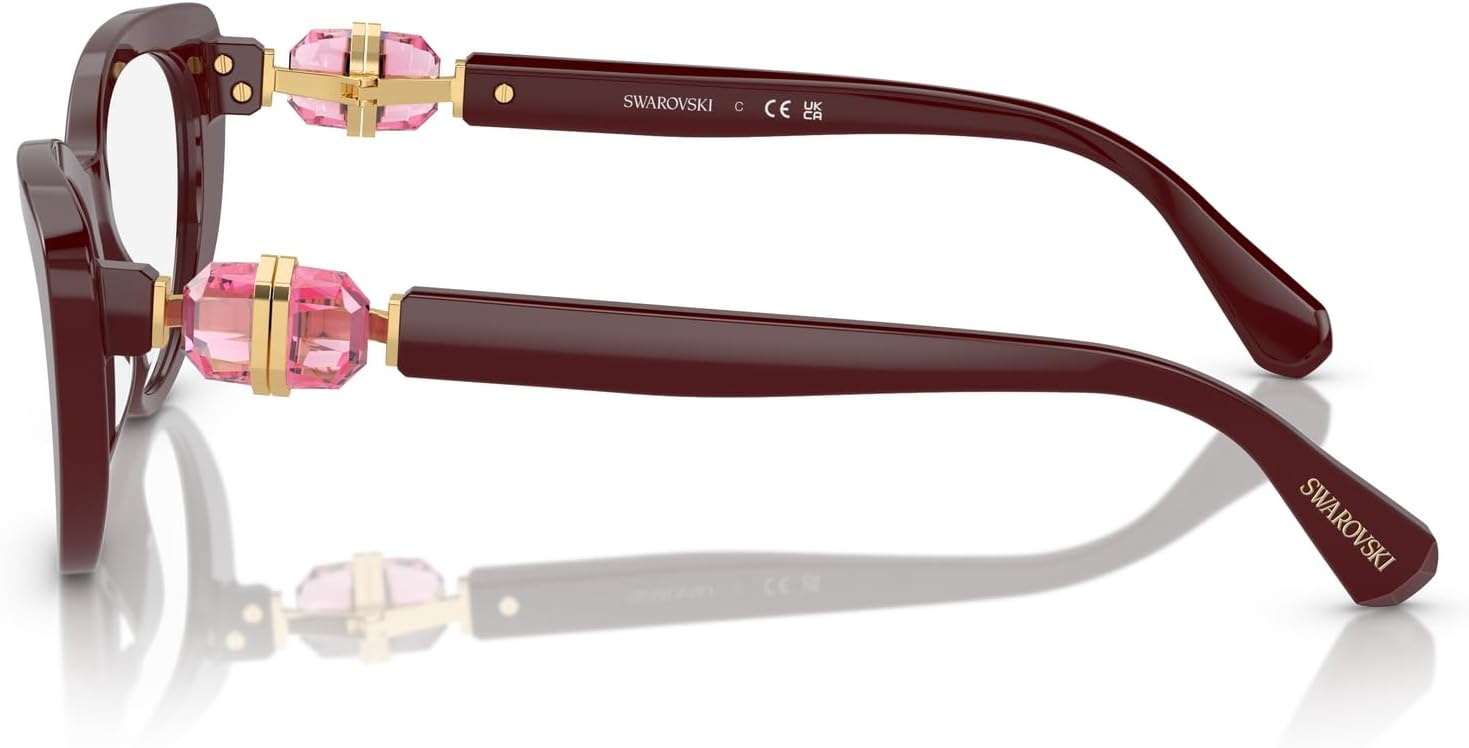 image:imageSwarovski womens Sk2005 Cat Eye Prescription Eyewear FramesBurgundyDemo Lens
